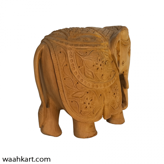Elephant Showpiece In Wooden Look