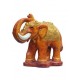 Elephant With Golden Design Showpiece