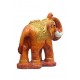 Elephant With Golden Design Showpiece