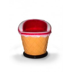 Ice Cream Cone Shape Chair - In Red