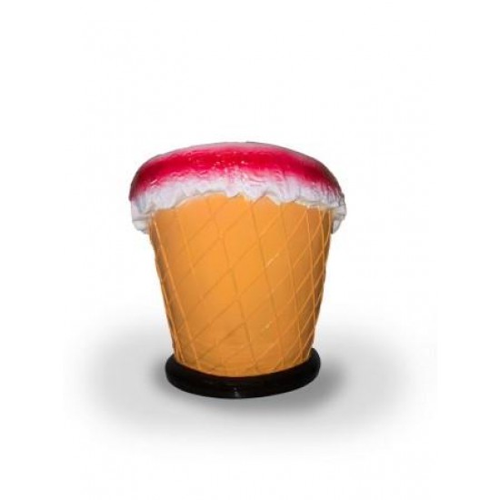 Ice Cream Cone Shape Chair - In Red