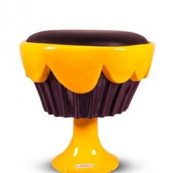 Ice Cream Cup Cake Chair/ Stool- Black