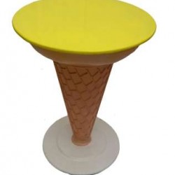 Ice Cream Shape -Set Of 1 Table And 2 Chairs