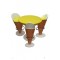 Ice Cream Shaped -set Of 1 Table And 3 Chairs