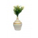 White/Golden Money Bank With Flower Vase