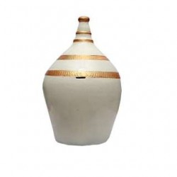 White/Golden Money Bank With Flower Vase