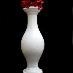 Stylish Fiber Floor Vase In White