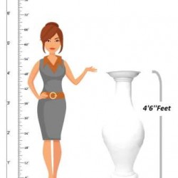 Stylish Fiber Floor Vase In White