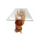Fiber Egyptian Lady- Rectangular Center Table (without glass)