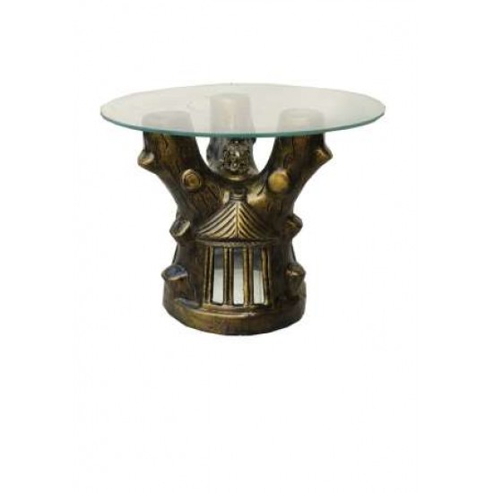 Metallic Golden Moonlight Side Table (without glass)
