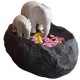 Elephant Pair Floating Pot / Urli
