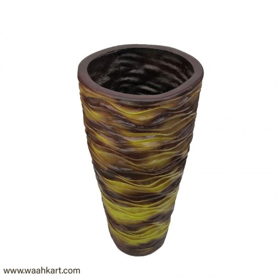 Green Metallic Cone Shaped Vase