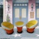 Ice Cream Shaped Chair - Set Of 2 Chairs And 1 Table