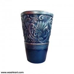Blue Embroidered Planter