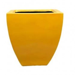 Yellow Square Shape Plant Pot