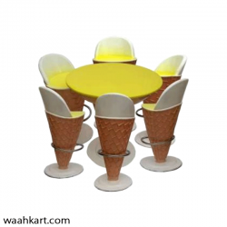 Ice Cream Furniture -set Of 1 Table And 6 Chairs