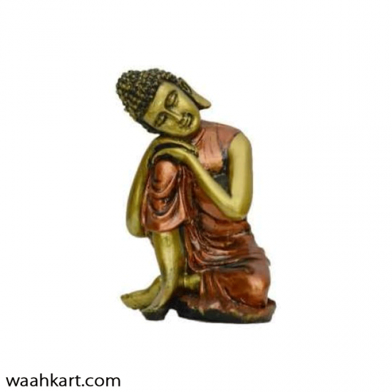 Brass Color Lord Buddha Showpiece