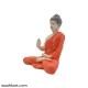 Spiritual Gautam Buddha Sitting Statue - Orange Shade
