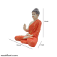 Gautam Buddha Sitting Statue - Orange Shade