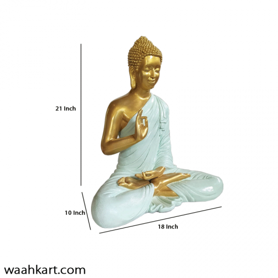 Spiritual Gautam Buddha Sitting Statue- golden Shade