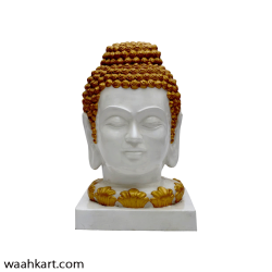 Buddha White And Golden Showpiece