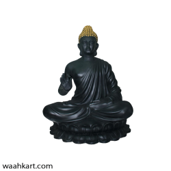 Gautam Buddha Sitting Pose Black