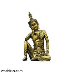 Gautam Buddha Statue In Metallic