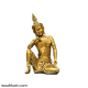 Golden colored Gautam Buddha peacefully sitting Statue