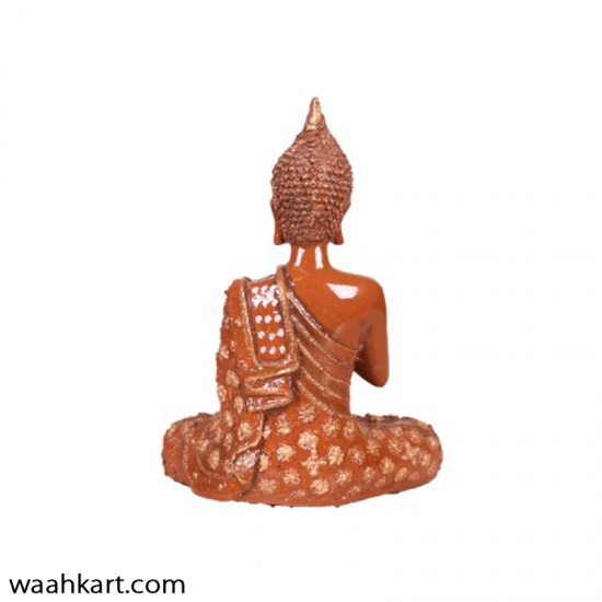 Meditating Gautam Buddha- Brown and Golden shade