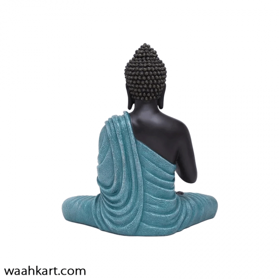Gautam Buddha Sitting Statue - Black And Blue Shade