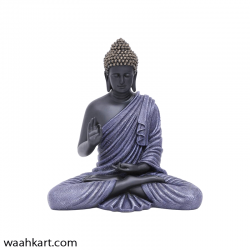 Gautam Buddha Sitting Statue - Black And Purple Shade