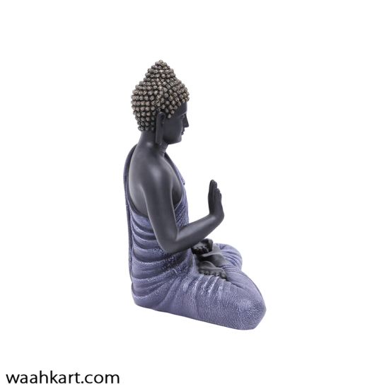 Gautam Buddha Sitting Statue - Black And Purple Shade