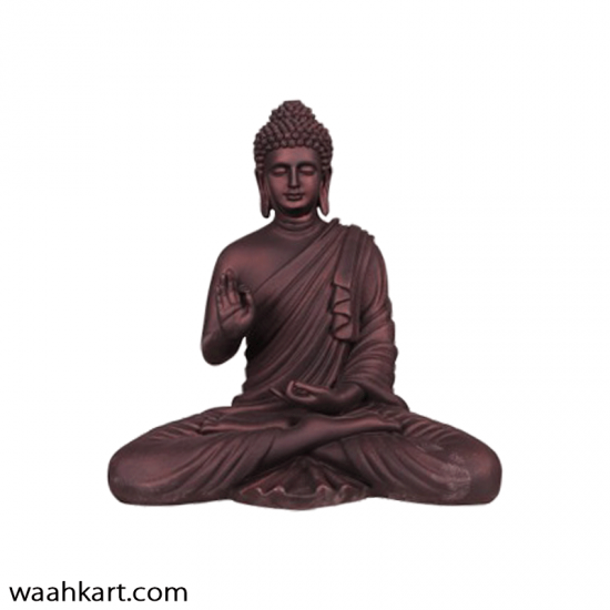 Spiritual Gautam Buddha Blessing pose - Brown