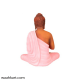 Meditating Gautam Buddha - Brown And Pink Shade