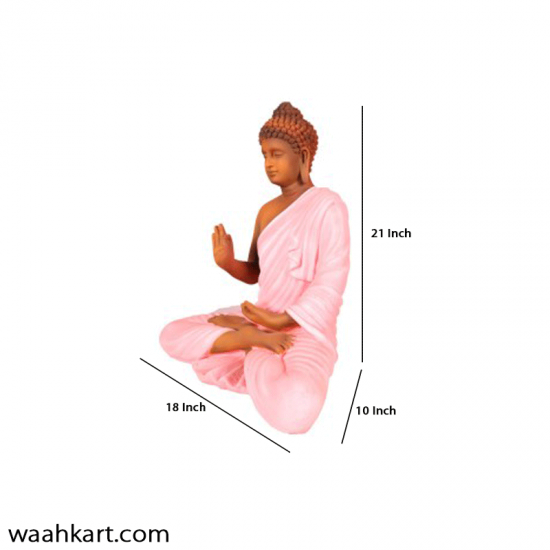 Spiritual Meditating Gautam Buddha - Brown And Pink shade