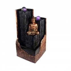 Copper Shade Buddha Fountain With Ball Light