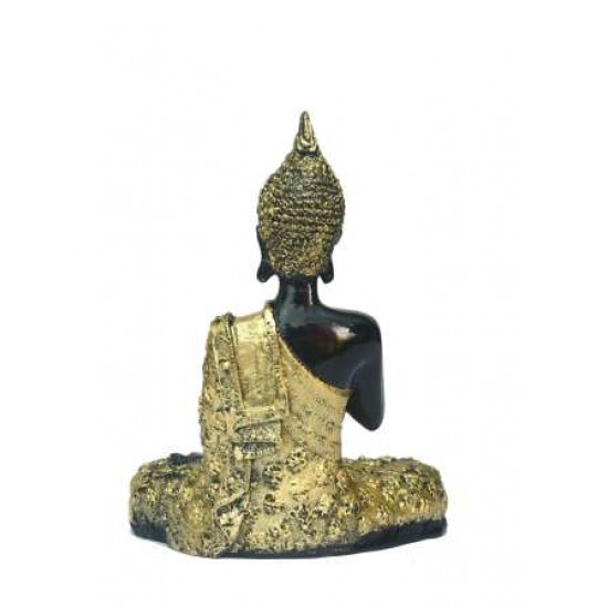 Gold And Black Sitting Buddha Idol