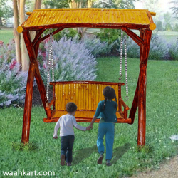 Swing-Jhulla In Wooden Texture