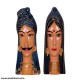 Dark Blue Gujarati Couple Face Wall Hanging