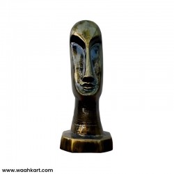 Metallic Golden Colour Human Face Statue
