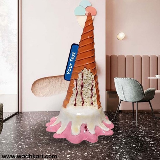 Selfie Ice-cream cone statue with seat