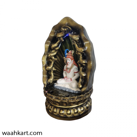 Attractive Shiv Ji Statue With Waterfall And Led Light