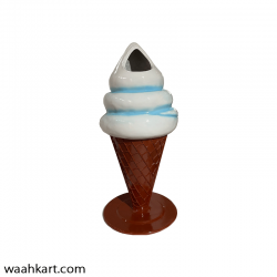 Ice-Cream Shape Dustbin -In Blue Shade 