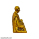 Mahatma Gandhi Meditating Sitting Pose Miniature Sculpture In Golden Colour