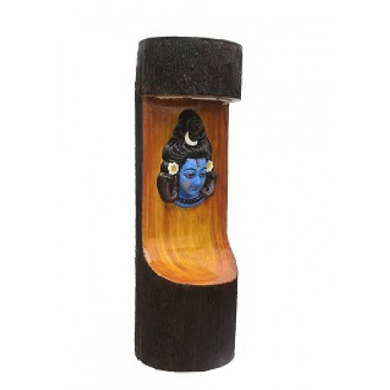 Bam Bam Bhole Wooden Look Structure with Light Music Fountain