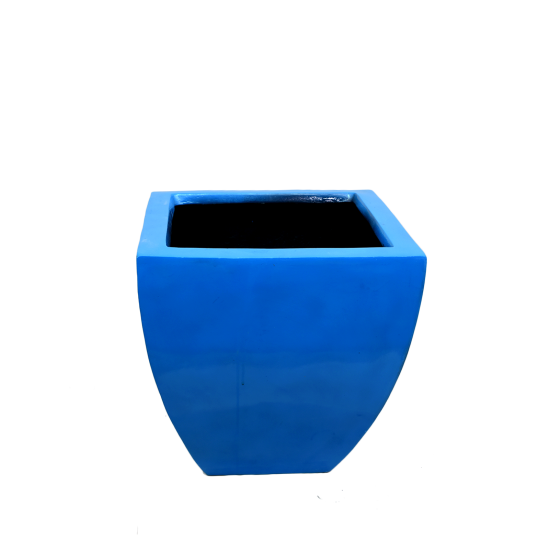 Blue Square Shaped Plant Pot