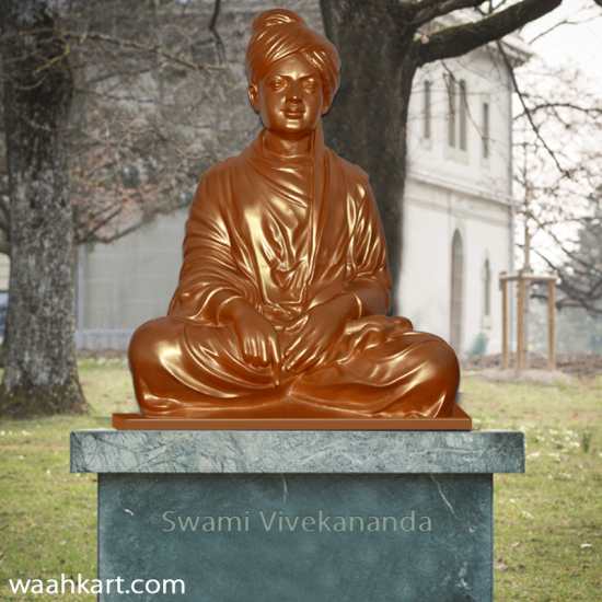 Swami Vivekananda Brass Statue (Meditation)