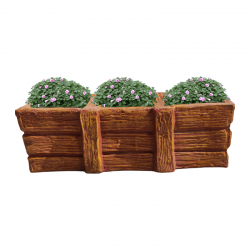 Wooden look small planter