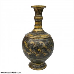 Royal Look Flower Vase In Metallic Golden Colour
