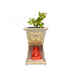 Divine Tulsi Pot With Ganesh Showpiece